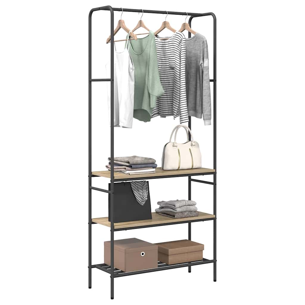 Stendibiancheria con lo scaffale Rovere Sonoma 77 x 30 x 171 cm