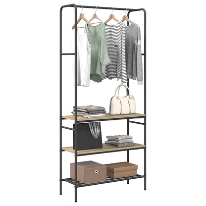 Stendibiancheria con lo scaffale Rovere Sonoma 77 x 30 x 171 cm