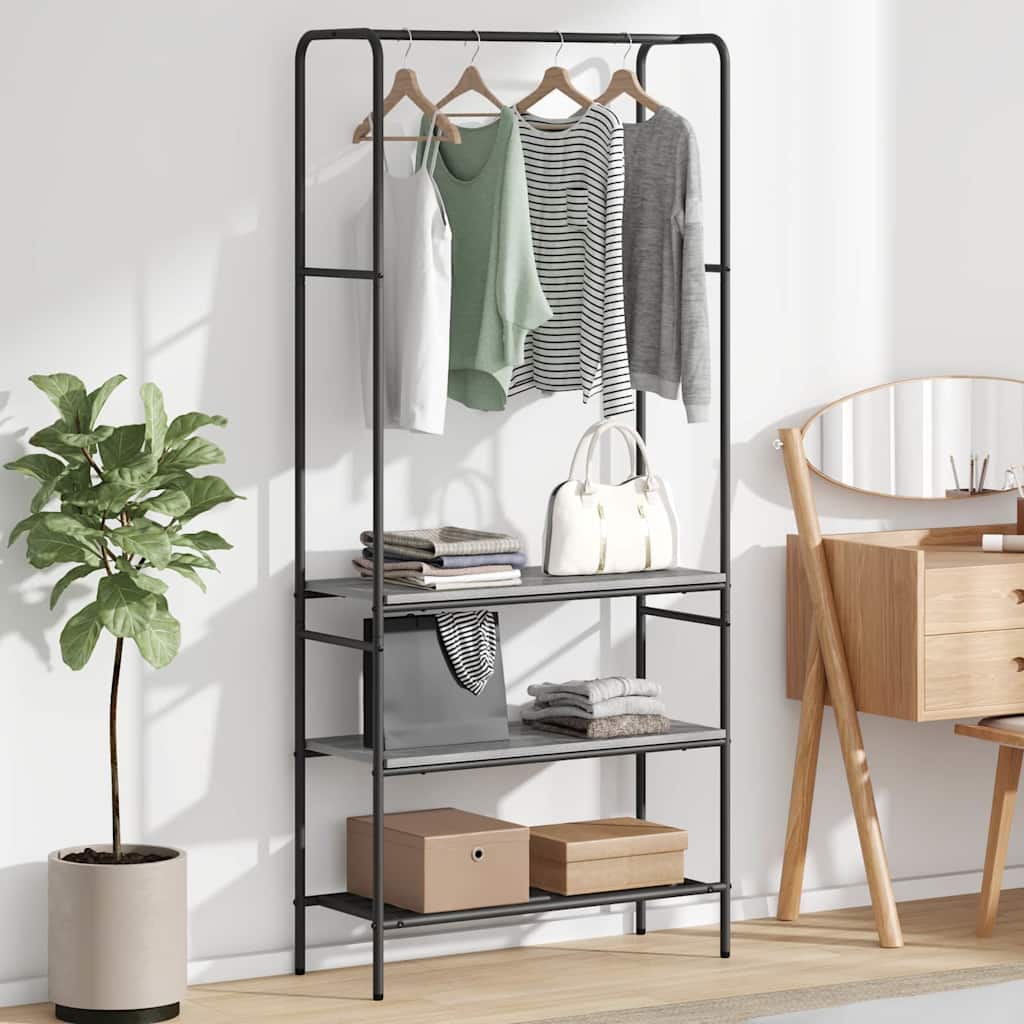 Stendibiancheria con lo scaffale Grigio sonoma 77 x 30 x 171 cm