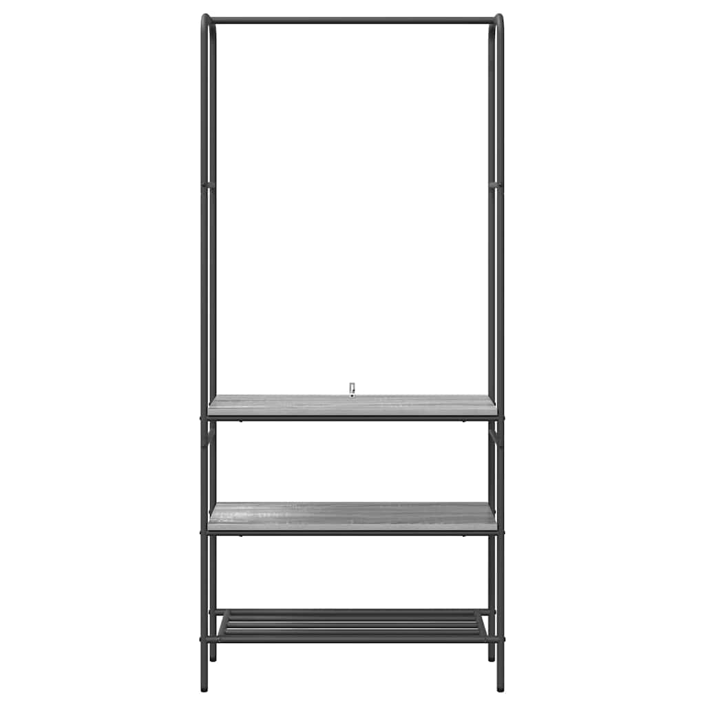 Stendibiancheria con lo scaffale Grigio sonoma 77 x 30 x 171 cm