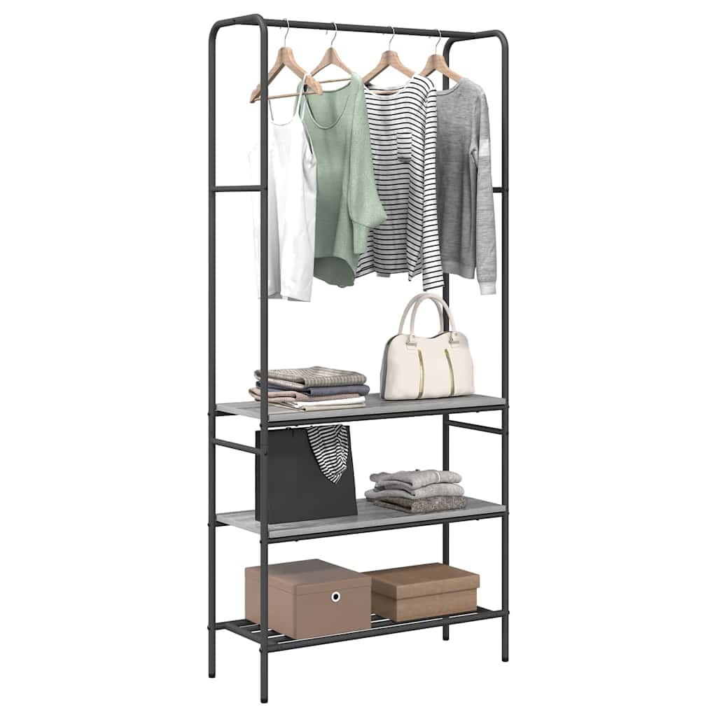 Stendibiancheria con lo scaffale Grigio sonoma 77 x 30 x 171 cm