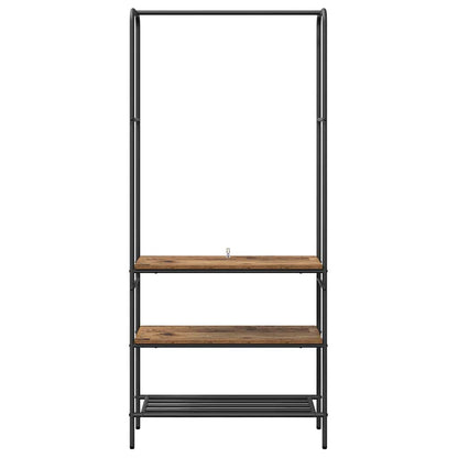 Stendibiancheria con lo scaffale Legno vecchio 77 x 30 x 171 cm