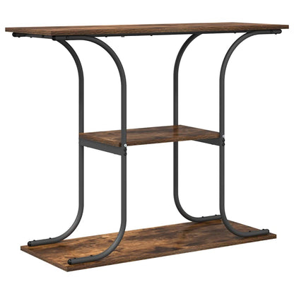 Tavolo consolle con lo scaffale Rovere fumÃ© 101 x 35 x 80,5 cm