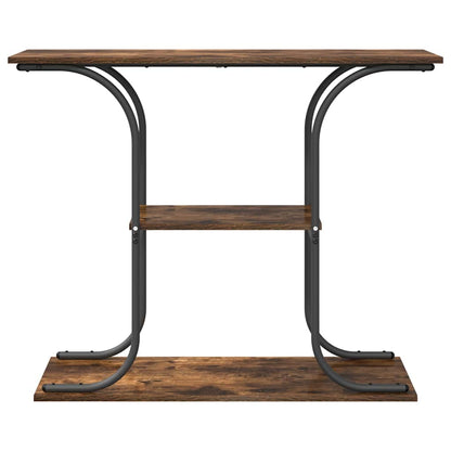 Tavolo consolle con lo scaffale Rovere fumÃ© 101 x 35 x 80,5 cm
