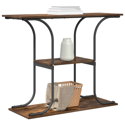 Tavolo consolle con lo scaffale Rovere fumÃ© 101 x 35 x 80,5 cm