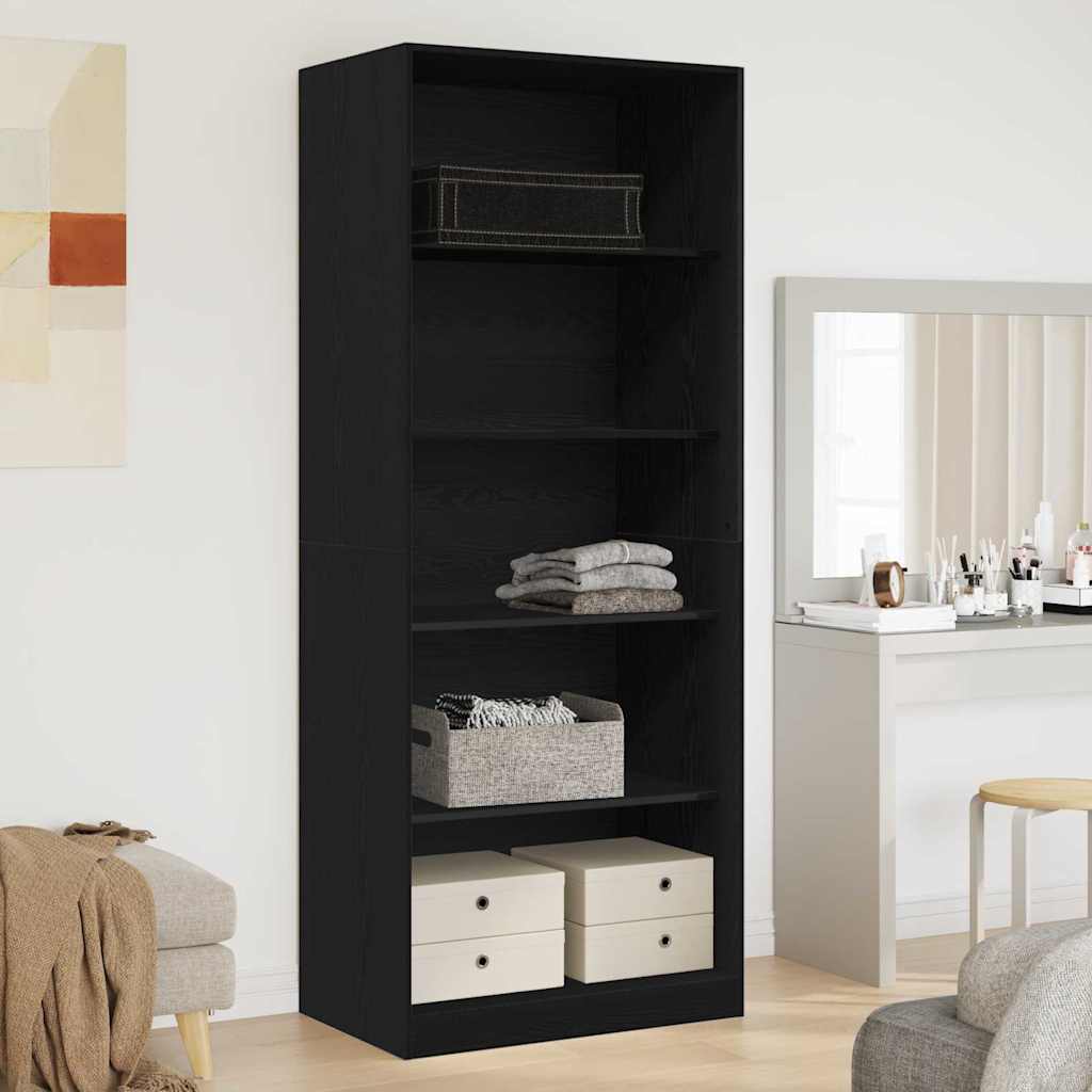 Guardaroba Rovere Nero 80 x 50 x 200 cm Legno multistrato