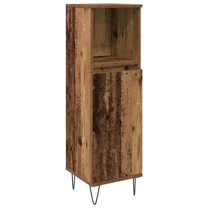 Set di mobili per il bagno con lo scaffale 3 pcs Legno vecchio