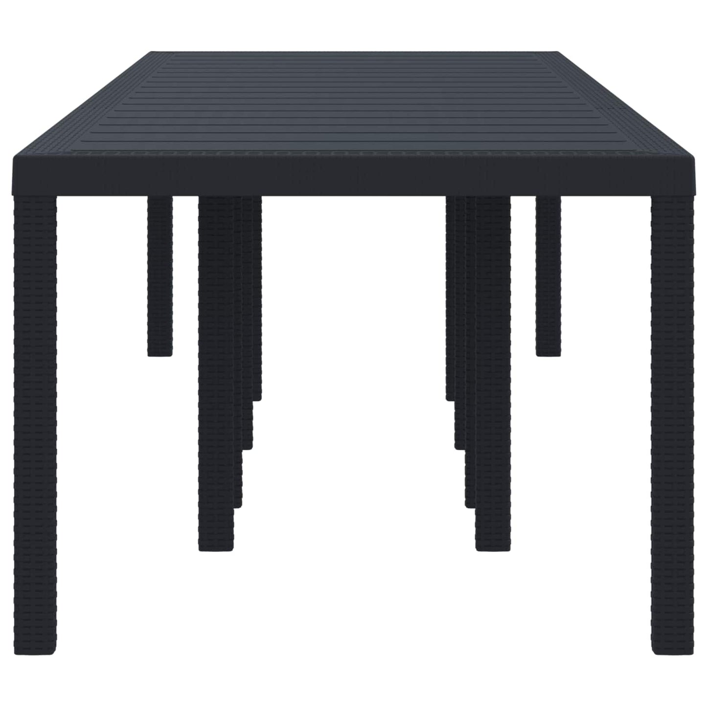 Tavolo da Giardino Antracite 300 x 100 x 73 cm polyrattan