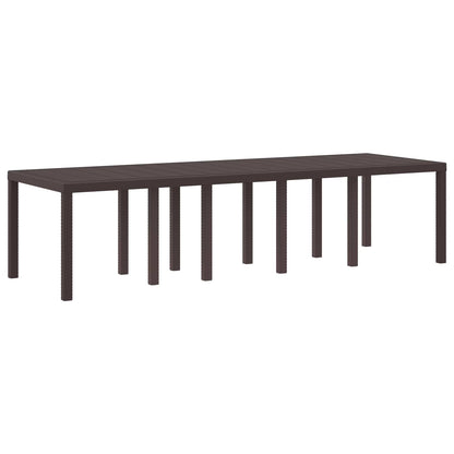 Tavolo da Giardino Marrone 300 x 100 x 73 cm polyrattan