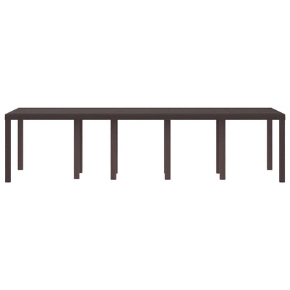 Tavolo da Giardino Marrone 300 x 100 x 73 cm polyrattan
