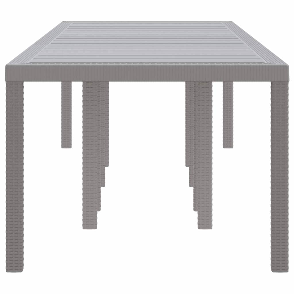 Tavolo da Giardino Grigio chiaro 300 x 100 x 73 cm polyrattan