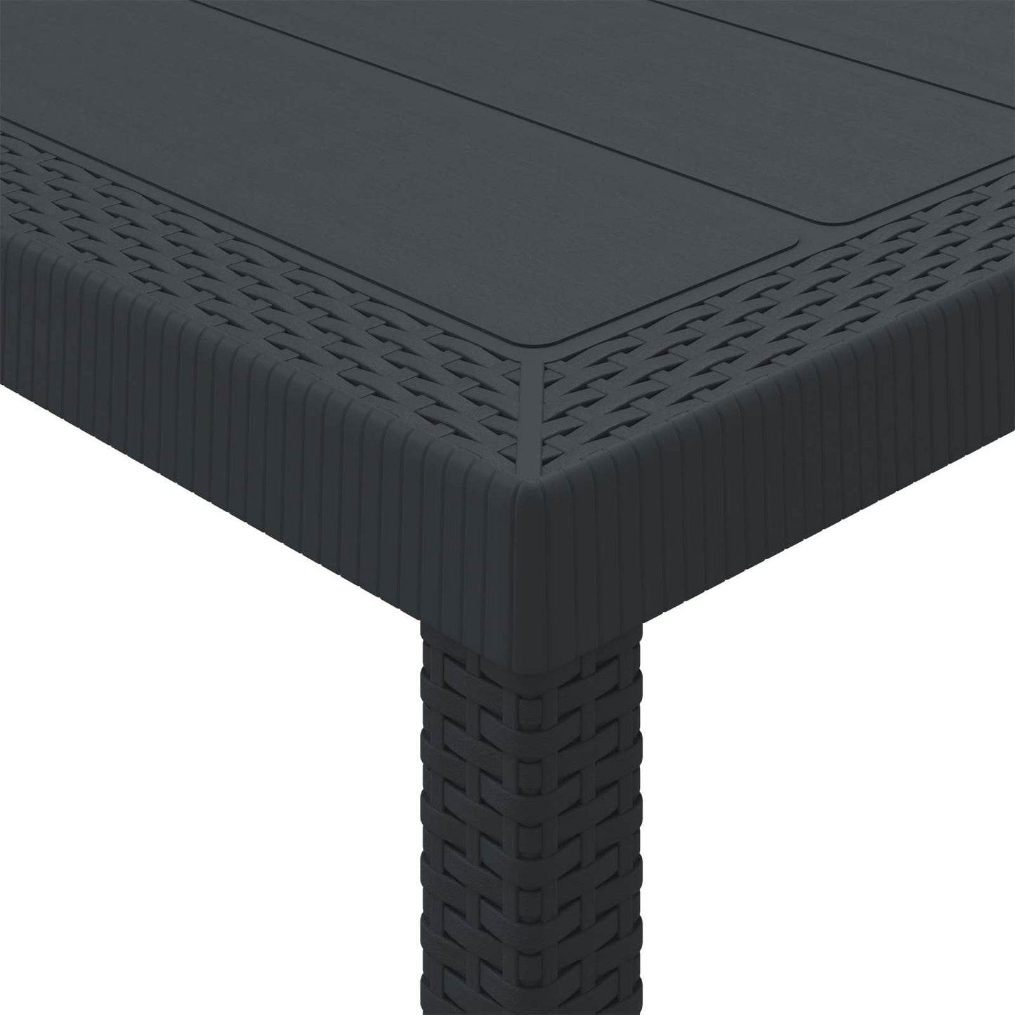 Tavolo da Giardino Antracite 350 x 100 x 74 cm polyrattan