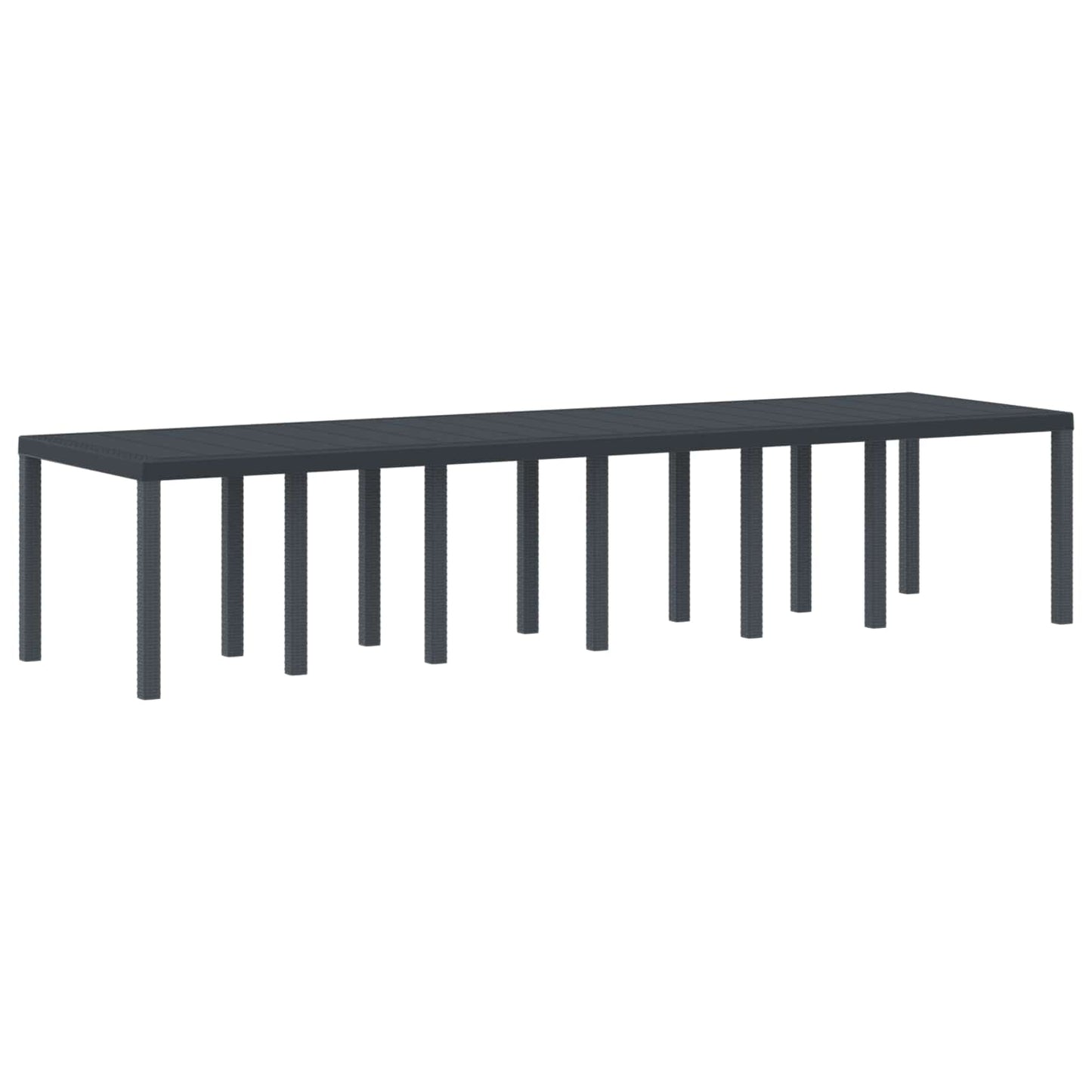 Tavolo da Giardino Antracite 350 x 100 x 74 cm polyrattan