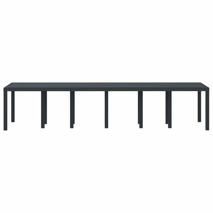 Tavolo da Giardino Antracite 350 x 100 x 74 cm polyrattan