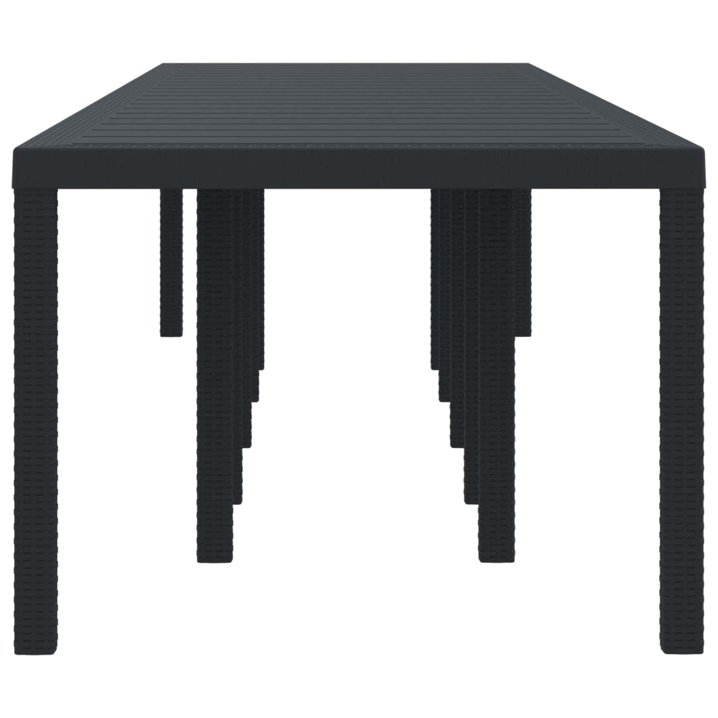 Tavolo da Giardino Antracite 350 x 100 x 74 cm polyrattan