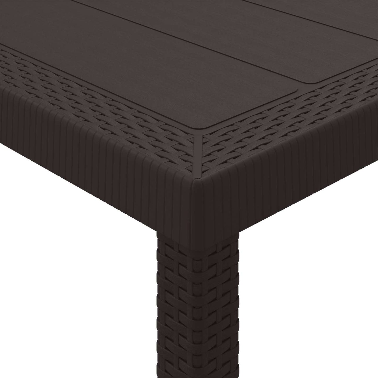 Tavolo da Giardino Marrone 350 x 100 x 74 cm polyrattan
