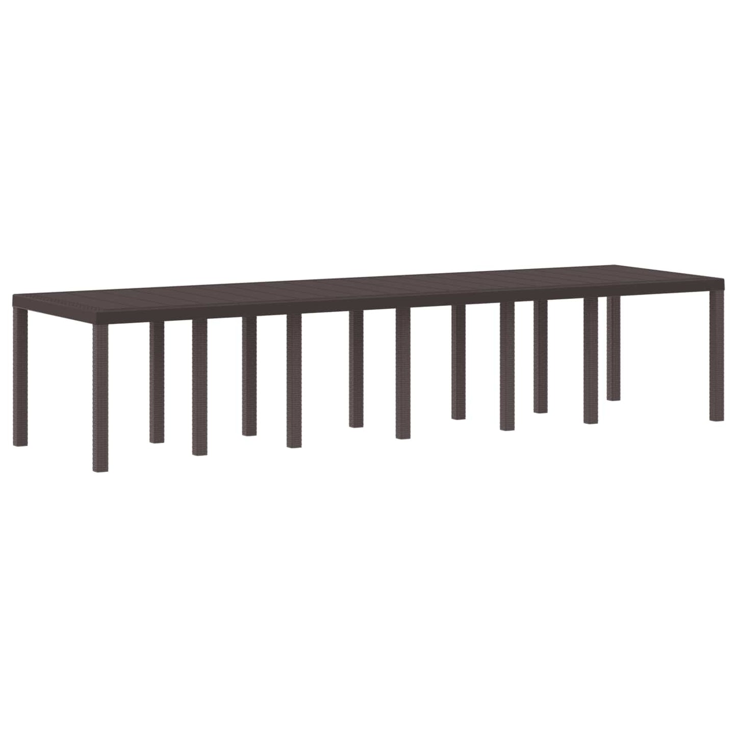 Tavolo da Giardino Marrone 350 x 100 x 74 cm polyrattan