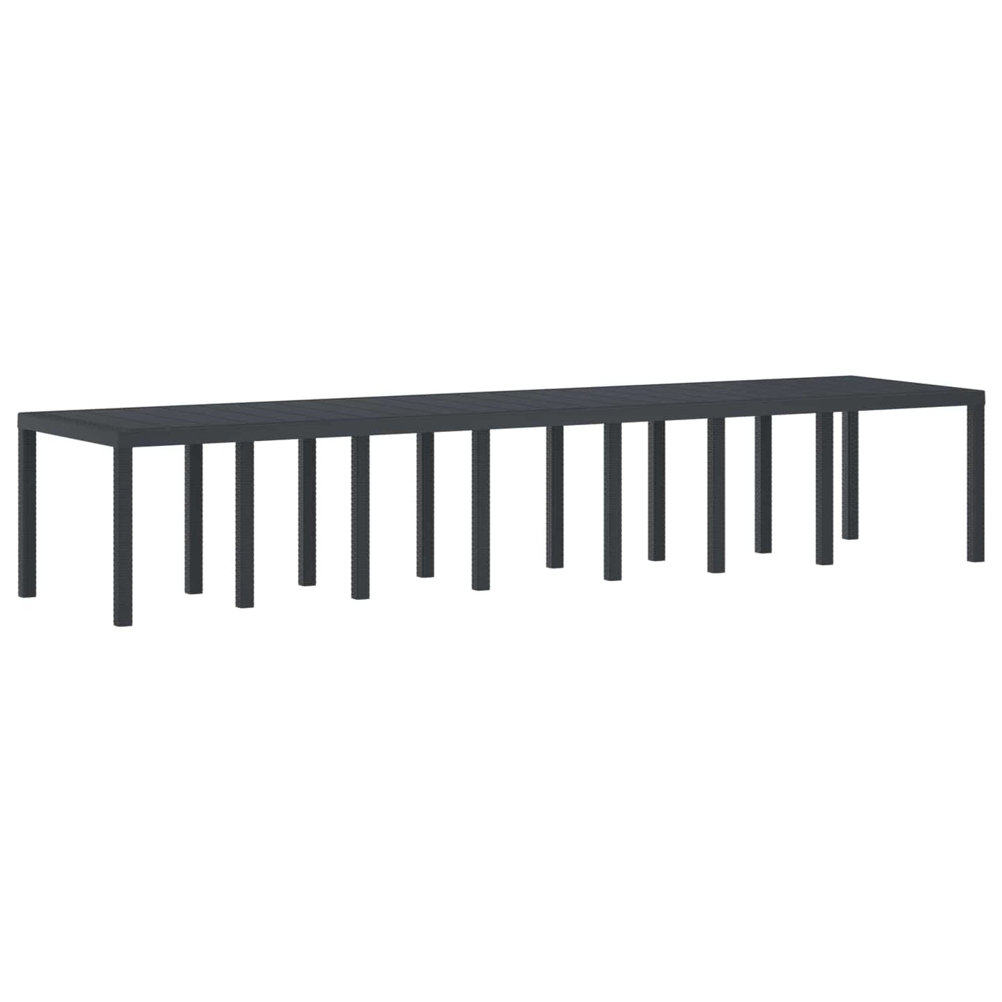 Tavolo da Giardino Antracite 400 x 100 x 73 cm polyrattan