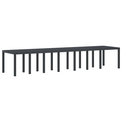 Tavolo da Giardino Antracite 400 x 100 x 73 cm polyrattan