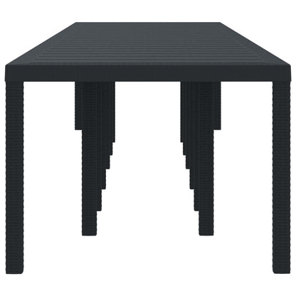 Tavolo da Giardino Antracite 400 x 100 x 73 cm polyrattan