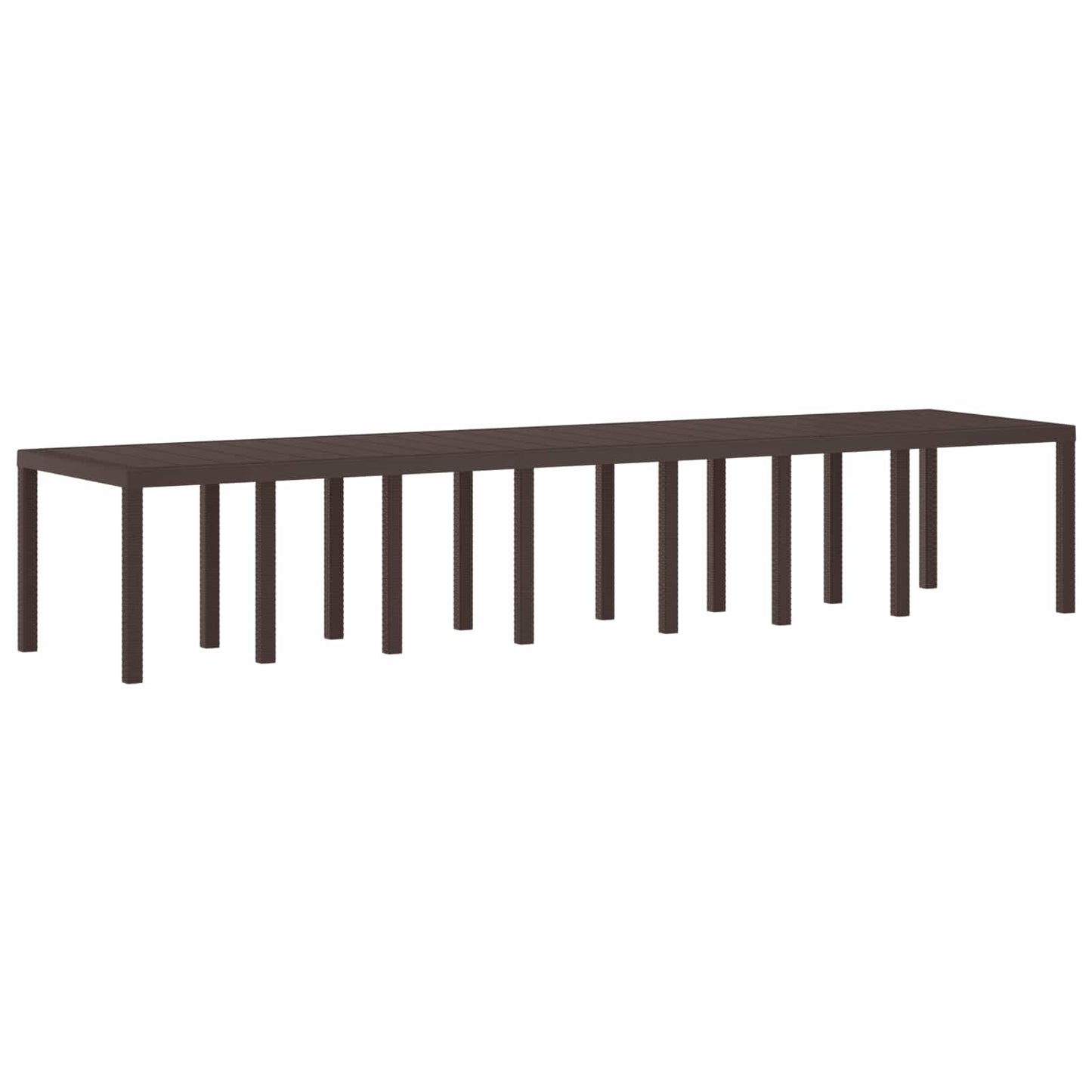Tavolo da Giardino Marrone 400 x 100 x 73 cm polyrattan
