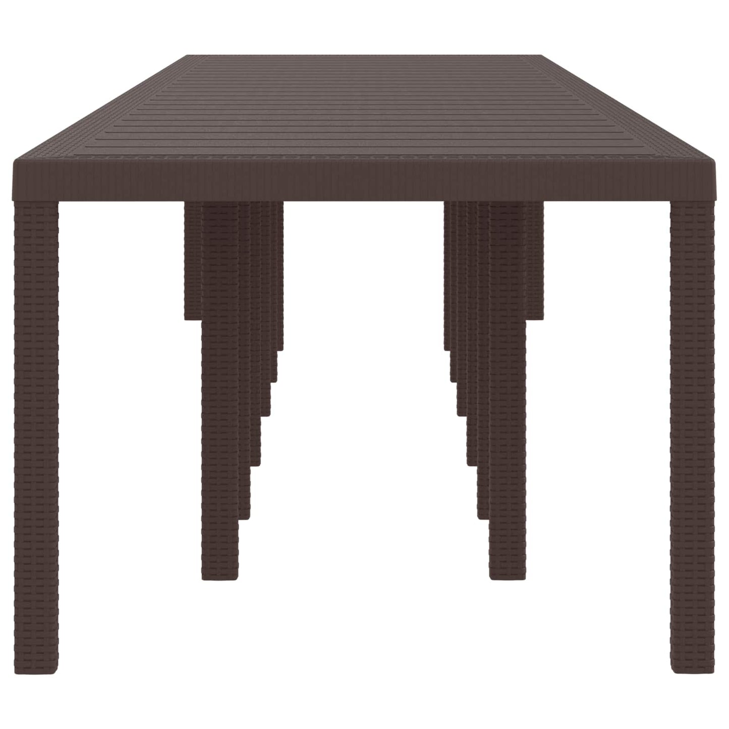 Tavolo da Giardino Marrone 400 x 100 x 73 cm polyrattan