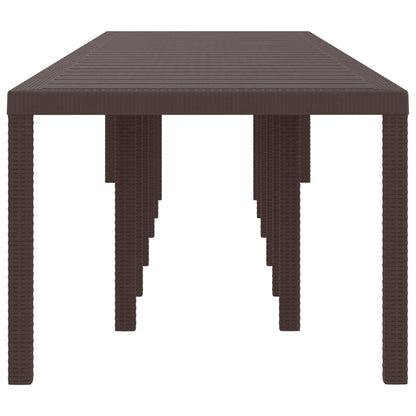 Tavolo da Giardino Marrone 400 x 100 x 73 cm polyrattan