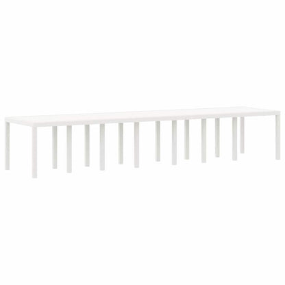 Tavolo da Giardino Bianco 400 x 100 x 73 cm polyrattan