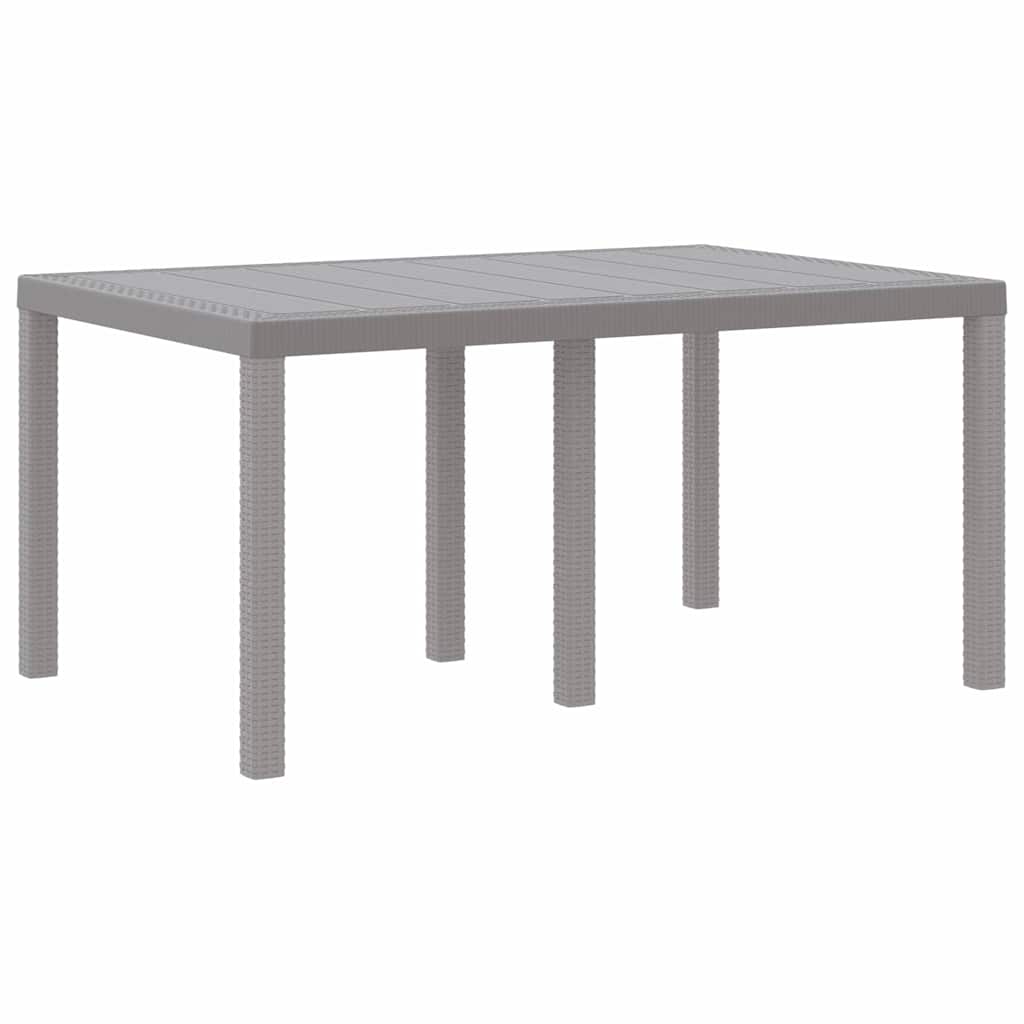 Set da Pranzo per Giardino 7 pcs Grigio chiaro Rattan Polt