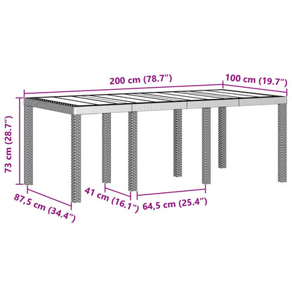 Set da Pranzo per Giardino 9 pcs Antracite Polipropilene
