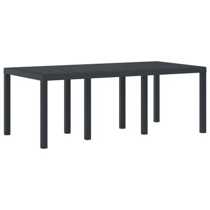 Set da Pranzo per Giardino 9 pcs Antracite Polipropilene