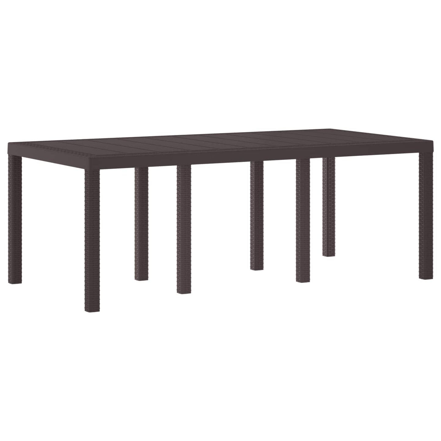 Set da Pranzo per Giardino 9 pcs Marrone Polipropilene