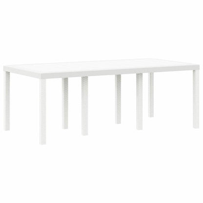 Set da Pranzo per Giardino 9 pcs Bianco Polipropilene