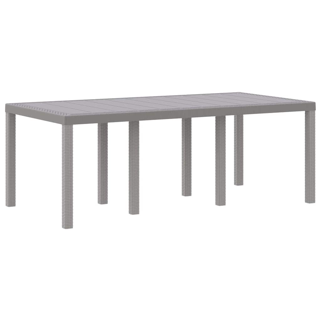 Set da Pranzo per Giardino 9 pcs Grigio chiaro Polipropilene