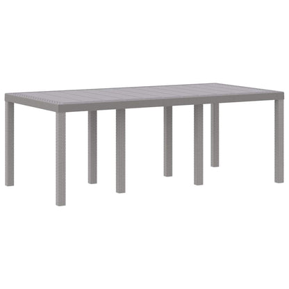 Set da Pranzo per Giardino 9 pcs Grigio chiaro Polipropilene