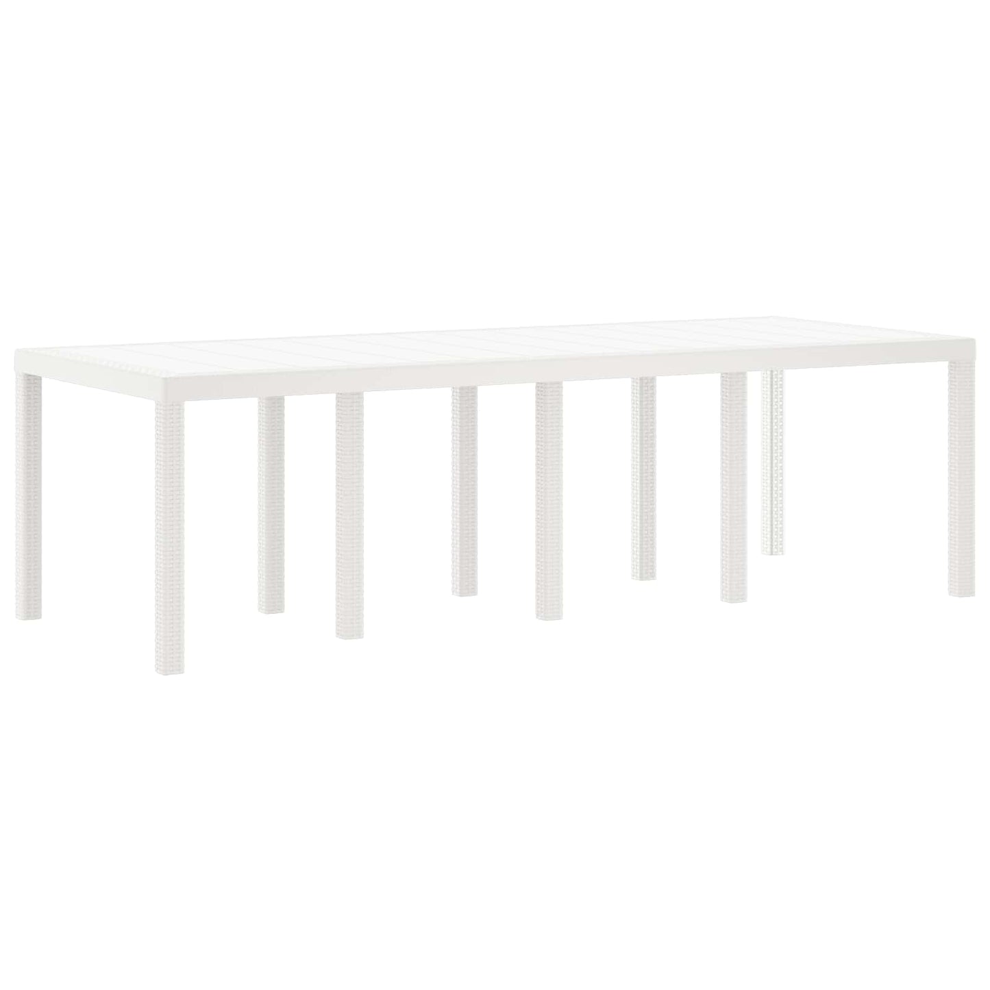 Set da Pranzo per Giardino 11 pcs Bianco Polipropilene