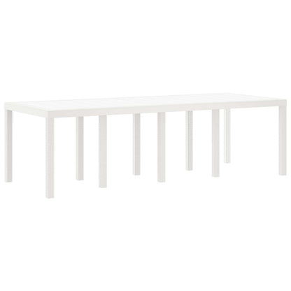 Set da Pranzo per Giardino 11 pcs Bianco Polipropilene