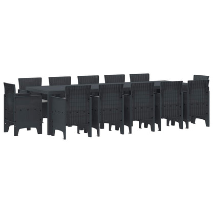 Set da Pranzo per Giardino 13 pcs Antracite e grigio chiaro