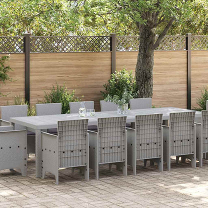 Set da Pranzo per Giardino Grigio chiaro e Antracite