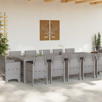 Set da Pranzo per Giardino Grigio chiaro e Antracite