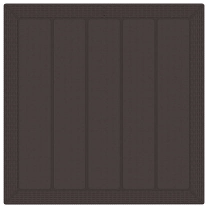 Set da Pranzo per Giardino 3 pcs Marrone Polipropilene