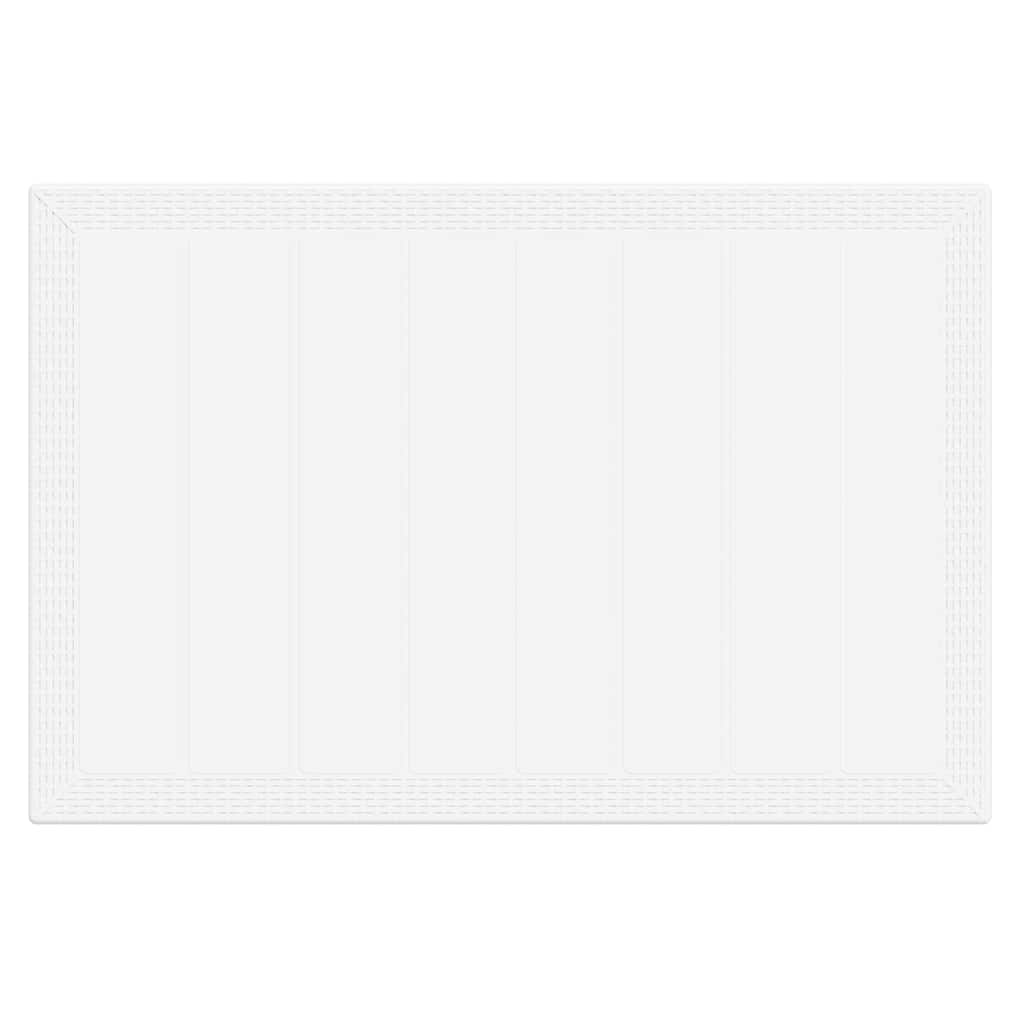 Set da Pranzo per Giardino 5 pcs Bianco Rattan Polt