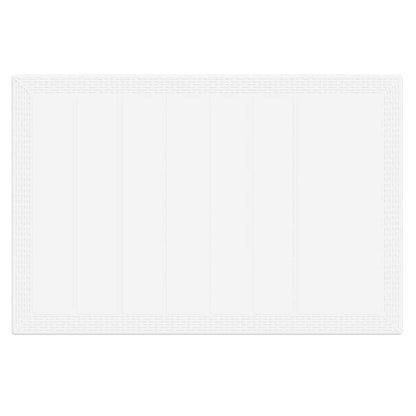 Set da Pranzo per Giardino 5 pcs Bianco Rattan Polt