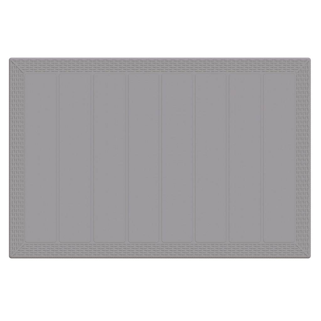 Set da Pranzo per Giardino 5 pcs Grigio chiaro Rattan Polt