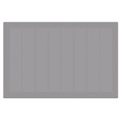 Set da Pranzo per Giardino 5 pcs Grigio chiaro Rattan Polt