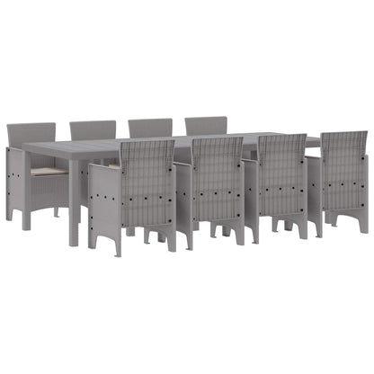 Set da Pranzo per Giardino 9 pcs Bianco Polipropilene
