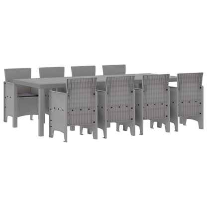 Set da Pranzo per Giardino 9 pcs Bianco Polipropilene
