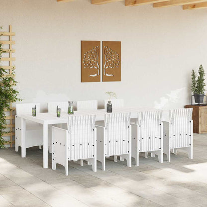 Set da Pranzo per Giardino 9 pcs Grigio chiaro Polipropilene
