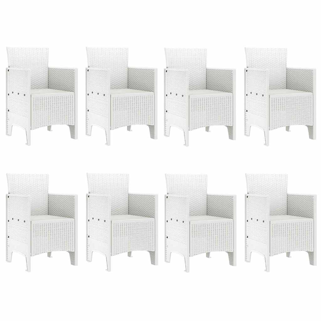 Set da Pranzo per Giardino 9 pcs Grigio chiaro Polipropilene