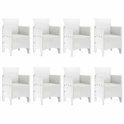 Set da Pranzo per Giardino 9 pcs Grigio chiaro Polipropilene